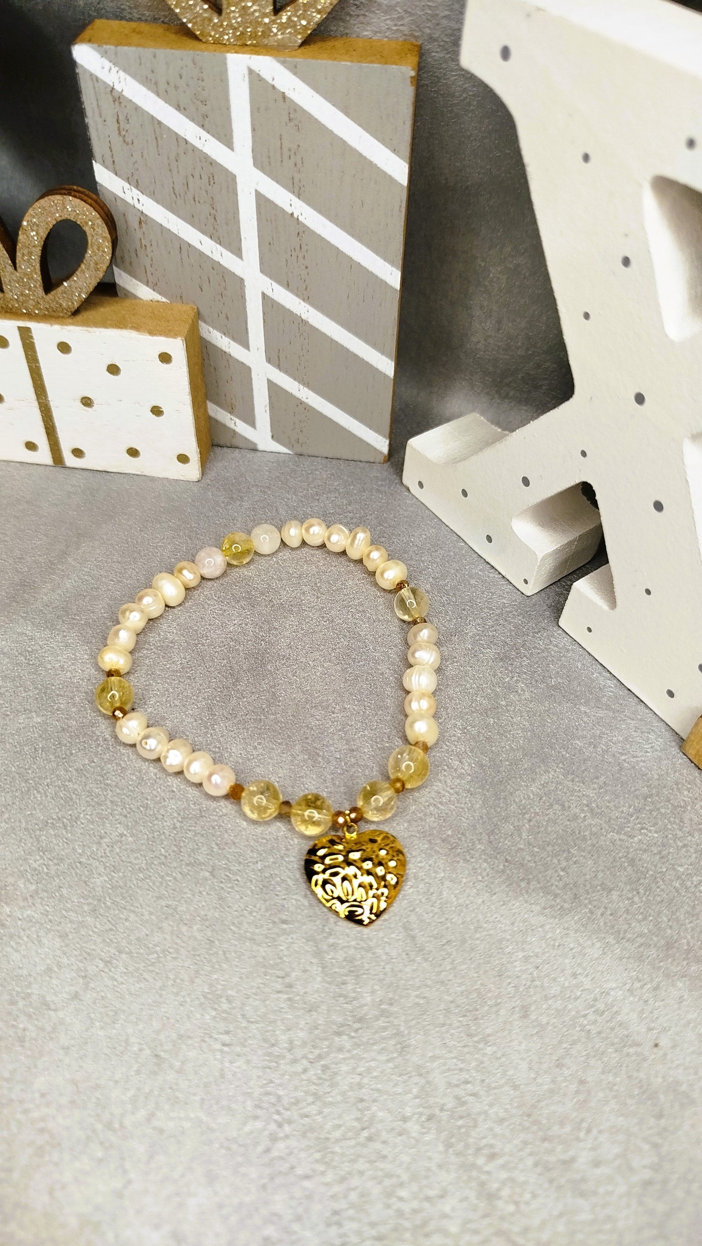 Bracelet Aurea Solis – Citrine & saphir jaune ALMA Y LUZ