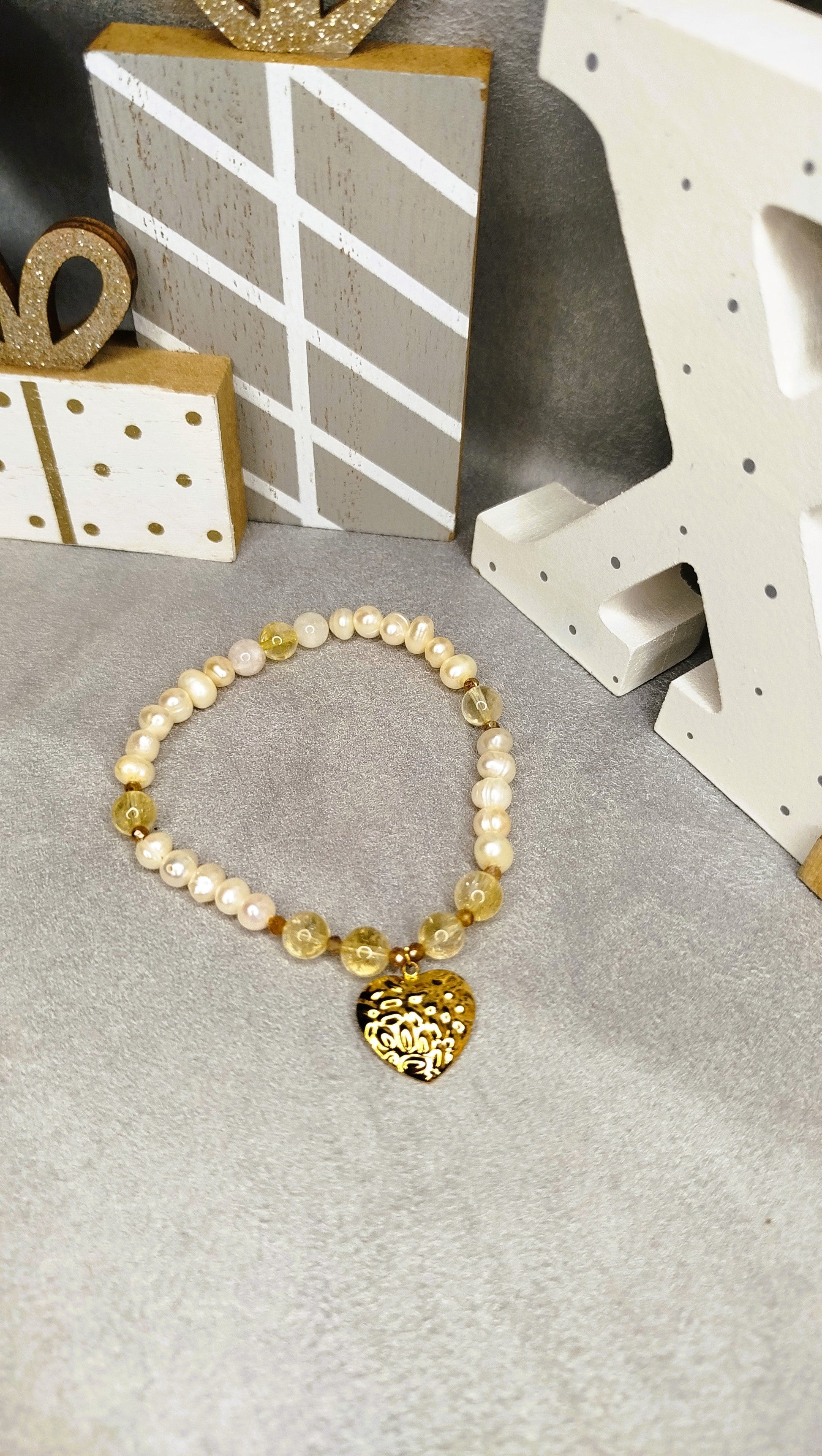 Bracelet Aurea Solis – Citrine & saphir jaune ALMA Y LUZ